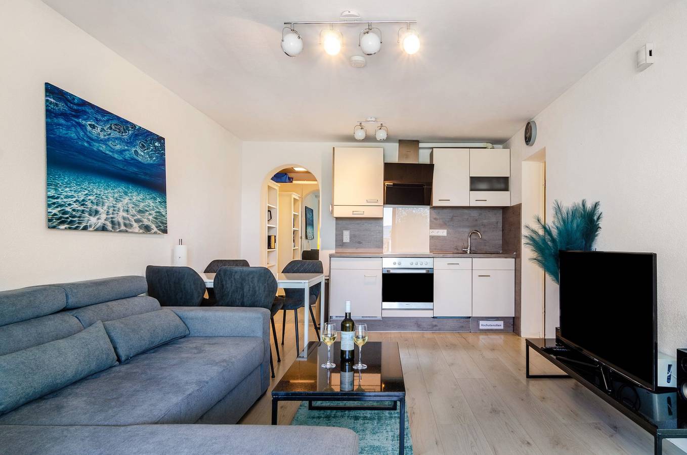 Ganze Wohnung, Ferienwohnung mit großer überdachter Privatterrasse und Wi-Fi in Allensbach, Untersee
