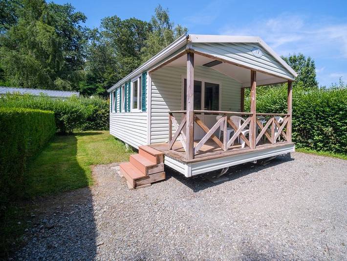 Flower Camping du Lac de la Seigneurie - Mobilheim 4 personen - Mobilheim Watipi Eco 26 m² (2 Zimmer)+überdachte Terrasse von 7 m² 1/4 Pers. in Leval, Territoire-de-Belfort