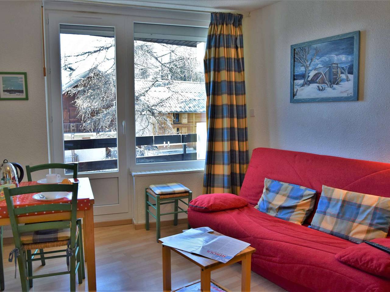 Appartement entier, Studio 4 pers au pied des pistes à Risoul 1850 avec parking gratuit et casier à ski in Station de Risoul, Risoul