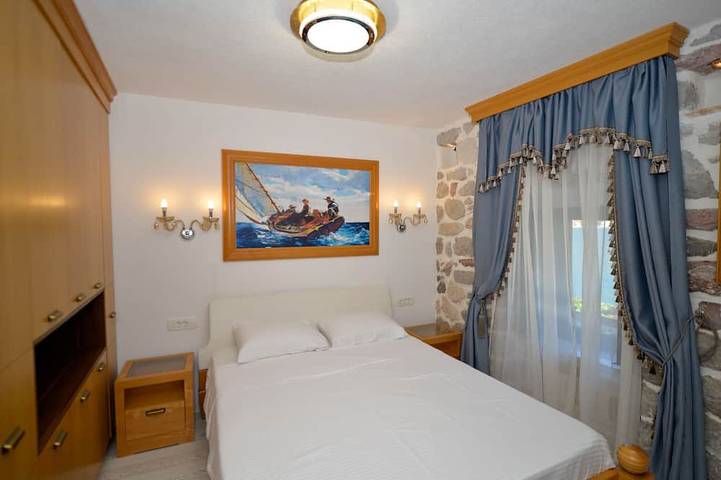 Waterfront Stone Home with Private Terrace & Direct Sea Access in Muo, Bay of Kotor

