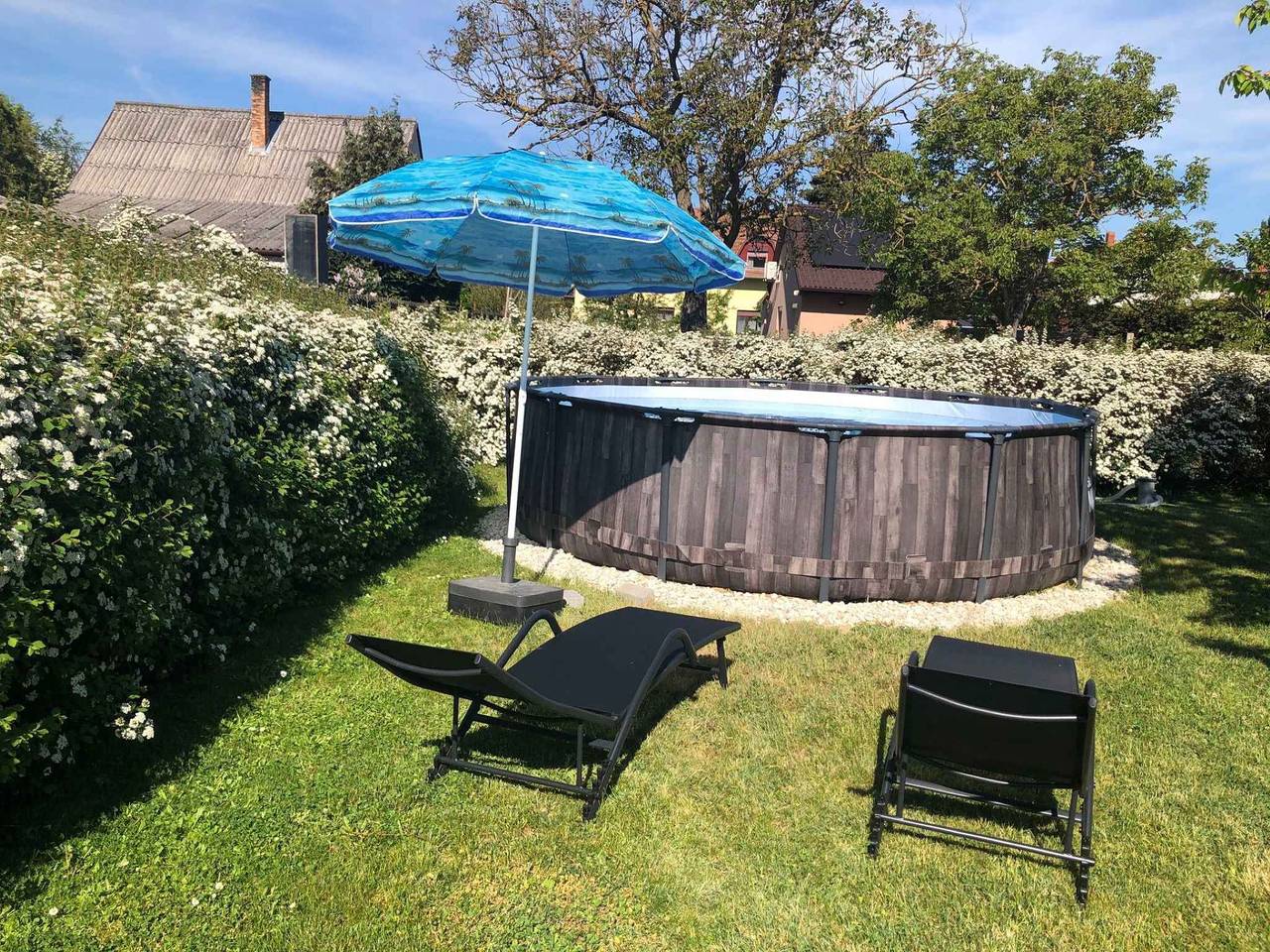Ferienhaus mit Pool, Klimaanlage und Wifi in Balatonkeresztur, Plattensee Südufer