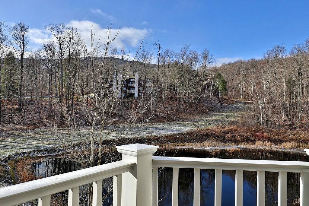Ganze Wohnung, Ski-in/out condo with water & mountain views, private sauna & fireplace in Ludlow, Okemo Mountain