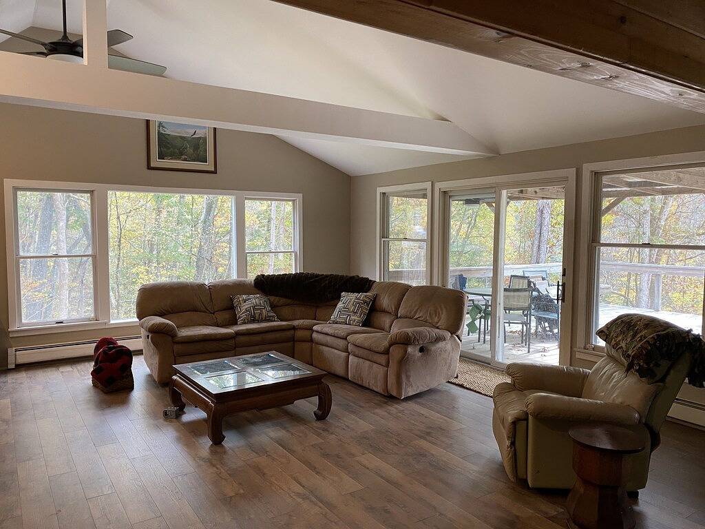 Pine creek lodge with pine creek views secluded on 5 acres in Tioga County