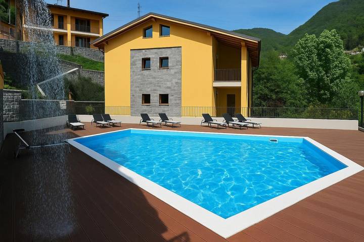 Hütte für 8 Personen, mit Pool und Seeblick sowie Terrasse am Comer See - 2