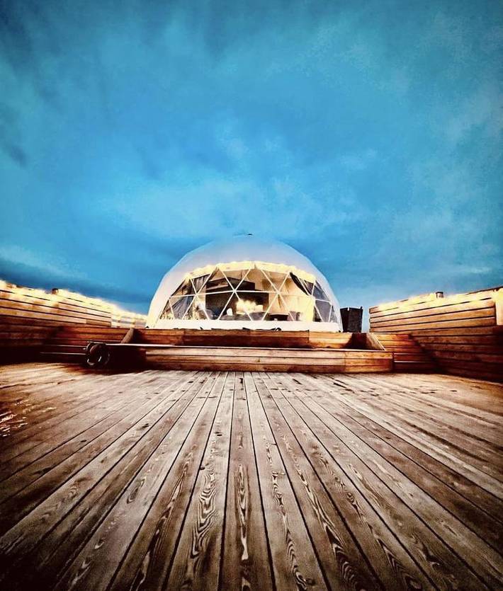Glamping for 6 people, with Hot tub and Terrace as well as View in Iceland