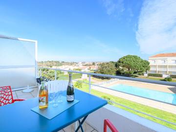 Gîte pour 4 personnes, avec vue ainsi que jardin et balcon, animaux acceptés à Château-d'Olonne