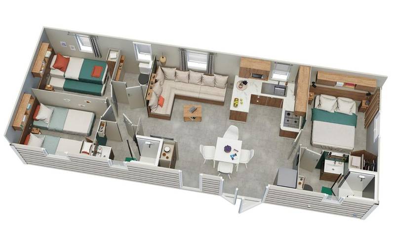 Camping pour 8 personnes, avec piscine et jacuzzi ainsi que sauna et jardin à Valras-Plage - 3