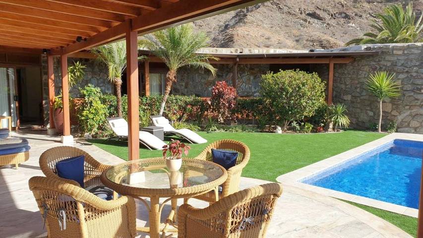 Vakantiepark voor 7 personen, with uitzicht and zwembad as well as tuin, met huisdier op de Canarische eilanden
