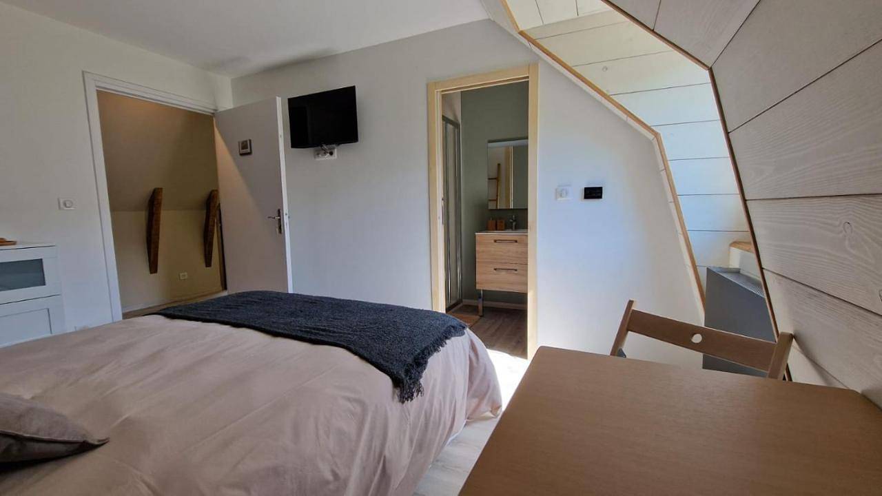 Double Room with Mountain View in Le Falgoux, Parc naturel régional des Volcans d'Auvergne