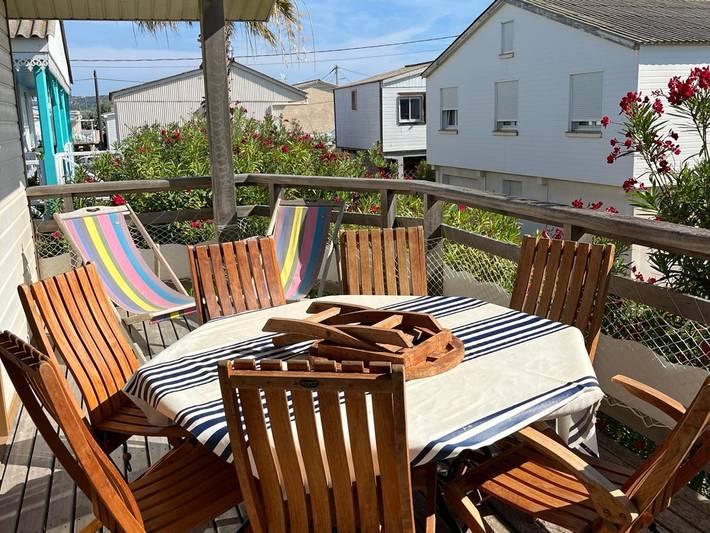 Location de vacances pour 7 personnes, avec balcon à Gruissan Plage