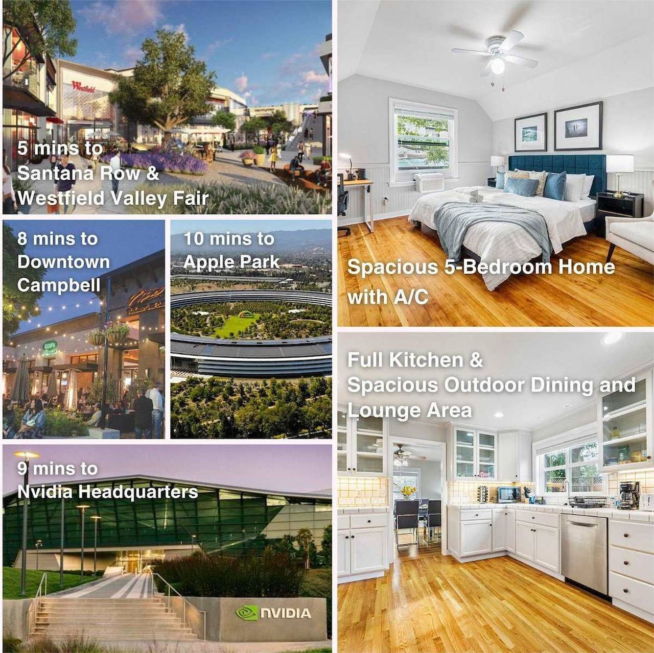 Holiday Rental for 10 People in Santa Clara, Silicon Valley