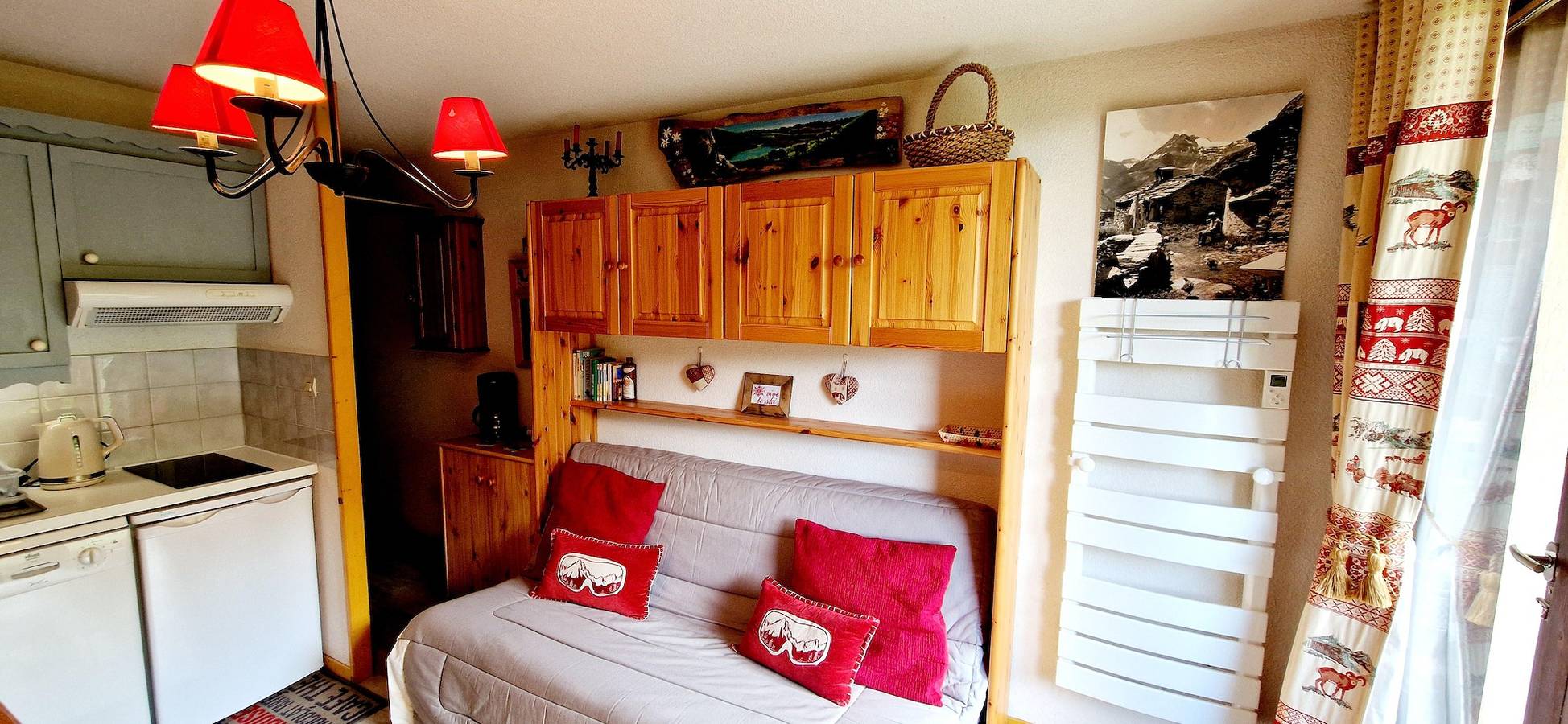Studio entier, Résidence les Plaisances - Studio cabine 3 personnes (Pla108) in La Plagne, Aime-la-Plagne