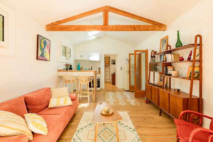Maison de vacances pour 2 personnes, avec Terrasse ainsi que Jardin et Piscine