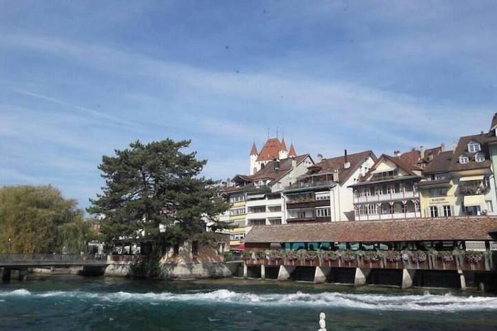 Sérénité, fantastische Aussicht, Apartment, ruhiges Spiez in Einigen, Spiez