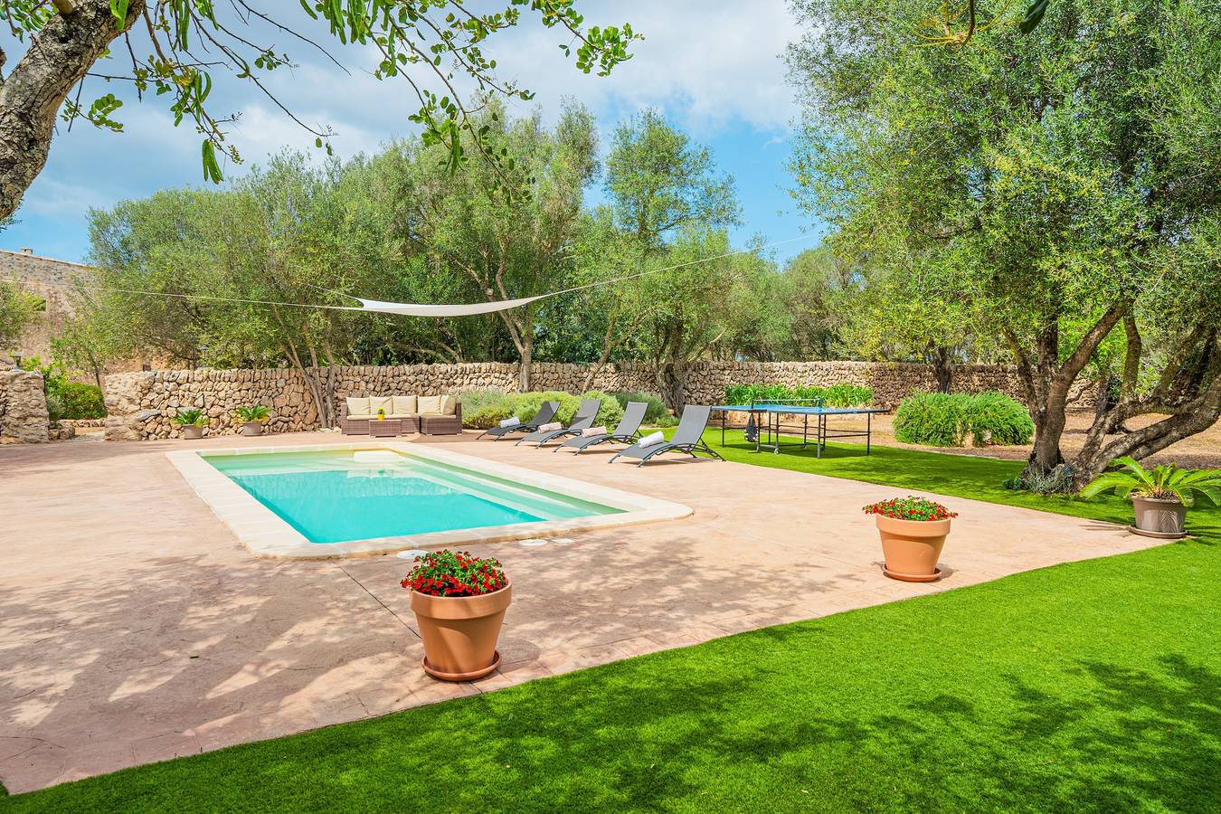 Villa 'Garraseca' mit Bergblick, Wlan und Klimaanlage in Llucmajor, Mallorca Süden