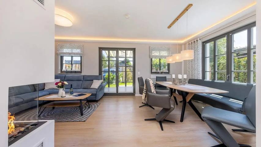 Ferienhaus mit Meerblick für 8 Personen, mit Terrasse und Garten sowie Sauna