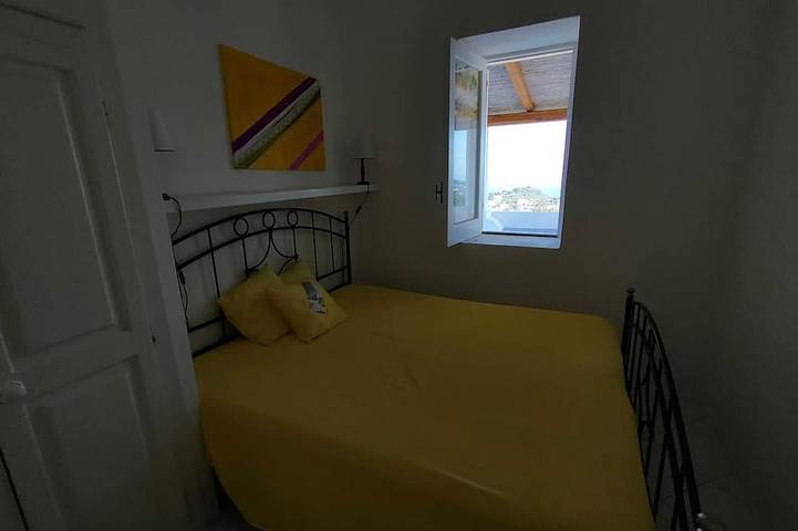 Typical Aeolian house surrounded by Mediterranean nature in Lipari