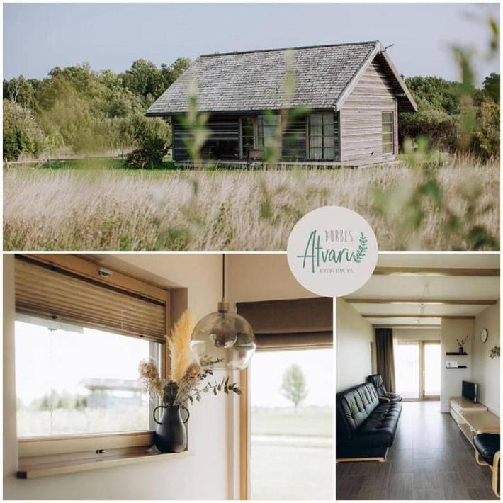 Bungalow für 7 Personen, mit Seeblick und Ausblick sowie Terrasse und Sauna, mit Haustier in Lettland
