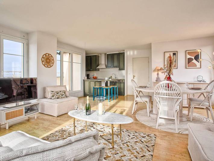 Appartement de vacances pour 6 personnes, avec balcon et piscine à Dives-sur-Mer