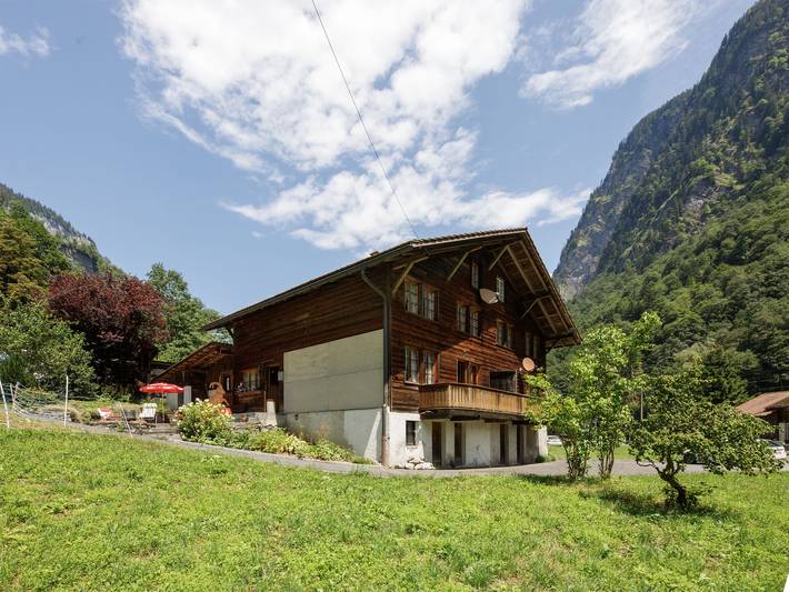 Ferienwohnung für 4 Personen, mit Balkon und Terrasse sowie Garten und Ausblick