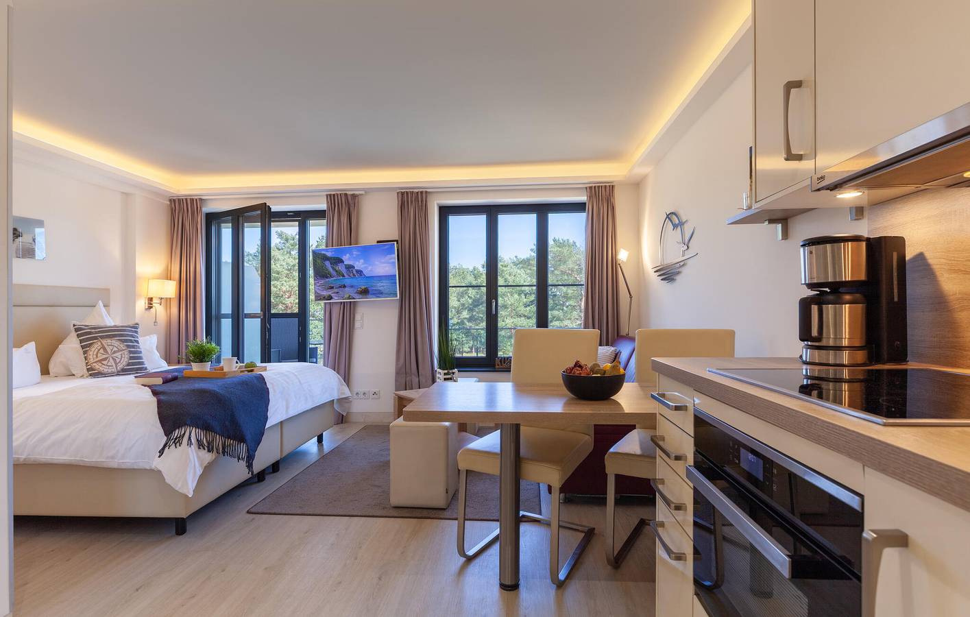 Ganze Ferienwohnung, Gemütliche Binzer Wohnung mit Terrasse und TV - 600m zum Strand in Strand Prora, Binz