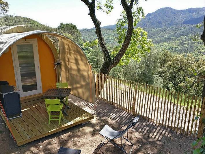 Camping Les Philippons - Bungalowzelt 2 personen - Coco Sweet in Les Adrets-de-l'Estérel, Mittelmeerküste (Frankreich)