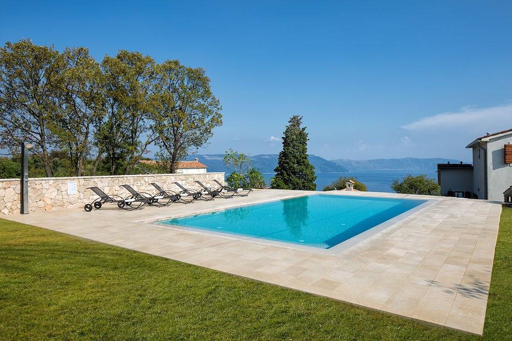 Villa Primela mit atemberaubenden Meerblick und privatem Pool in Rabac, Ostküste Istrien