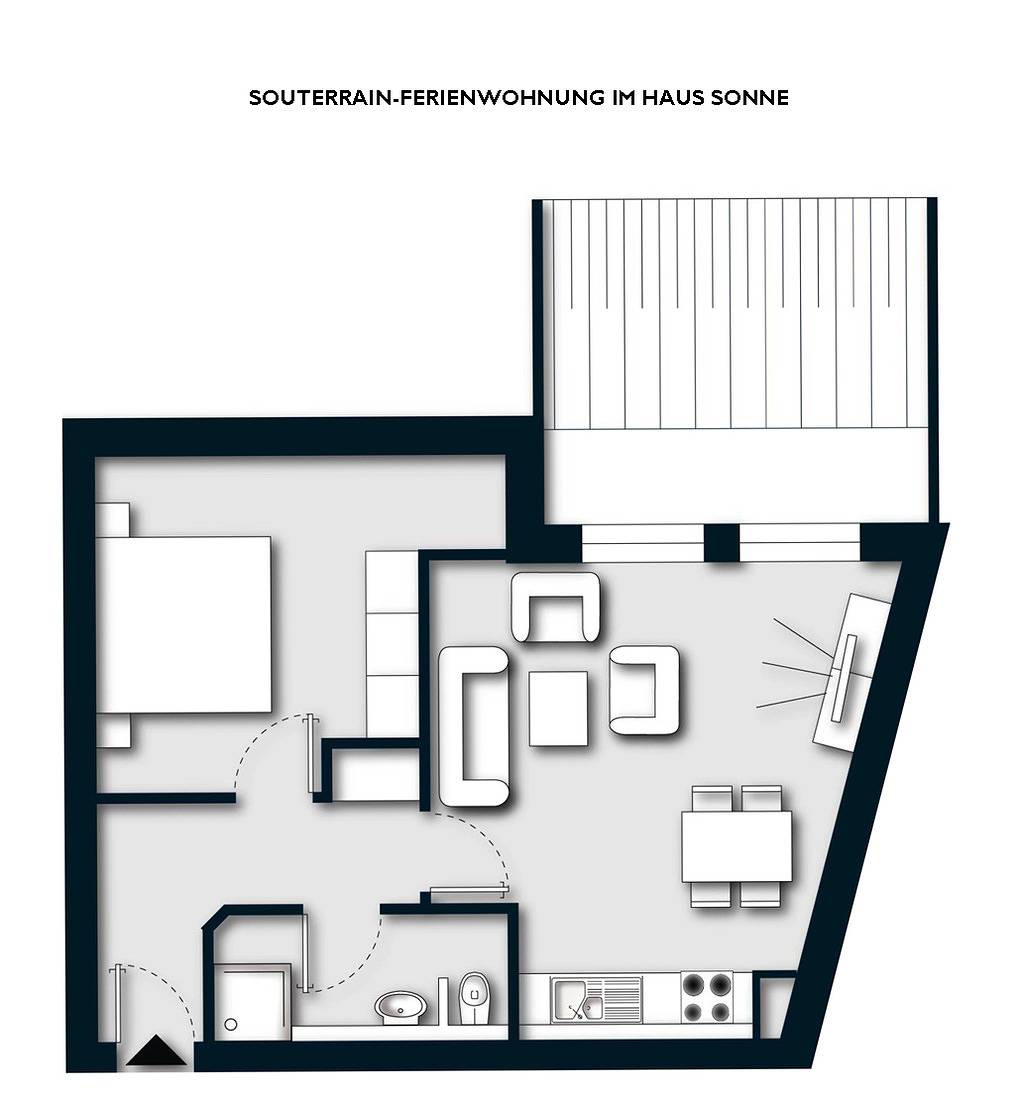 Ganze Ferienwohnung, Souterrain-Ferienwohnung im Haus Sonne in Neuhaus (Dierhagen), Dierhagen