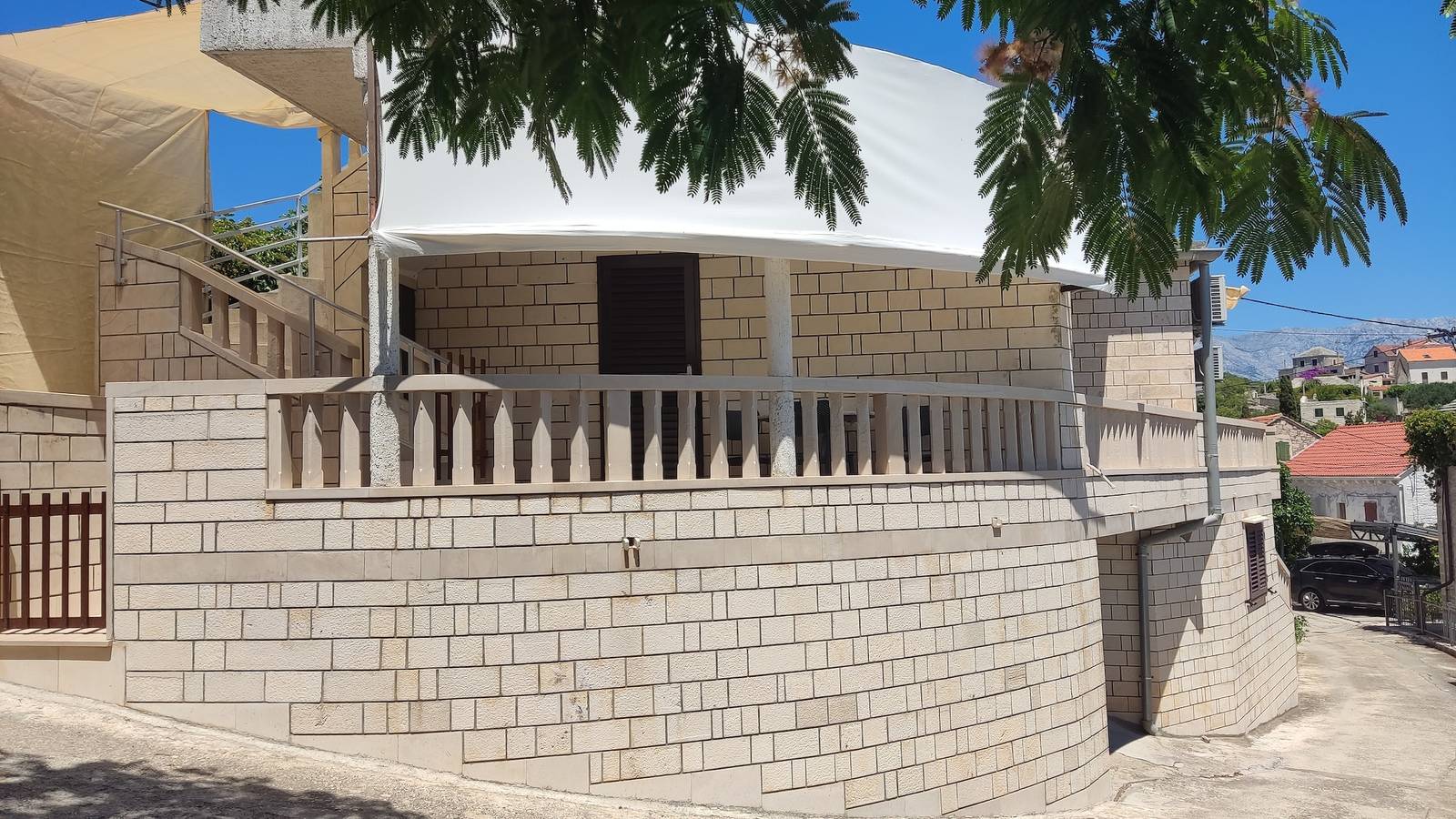 Cały apartament, Dwupokojowy apartament z tarasem i widokiem na morze Sumartin, Brač A-2951-a in Sumartin, Brac