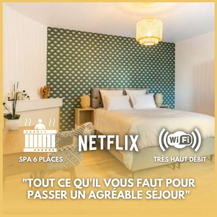 Gîte pour 6 personnes, avec terrasse et jacuzzi