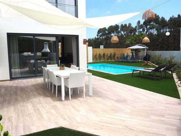 Casa de férias para 8 pessoas, com jardim e terraço em São Martinho do Porto