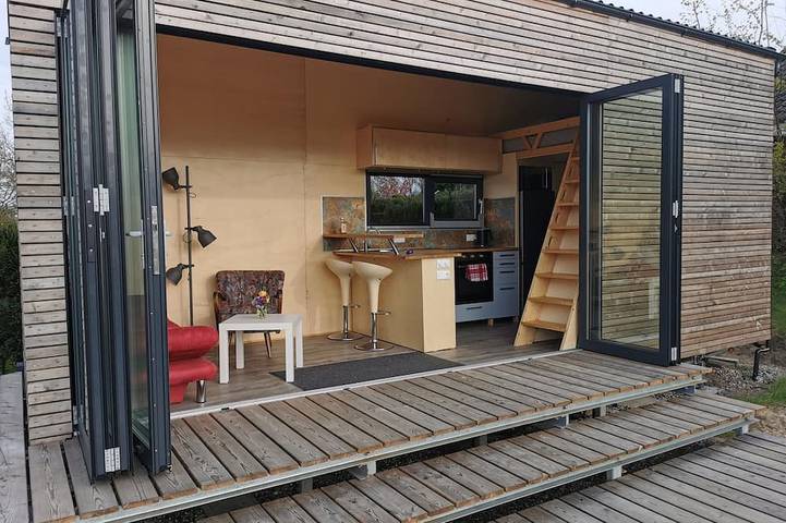 Blockhütte für 4 Personen, mit Terrasse in Süsel