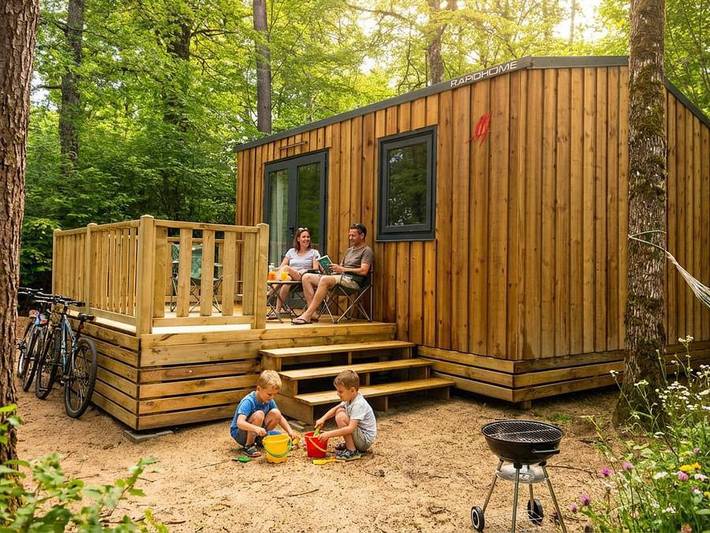 Camping les Rives du Lac Cantalès - Mobilheim 4 personen - Hütte (ohne Sanitäranlagen) Tithome in Saint-Gérons, Aurillac und Umgebung