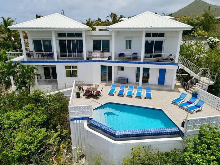 Villa voor 14 personen, with tuin and zwembad as well as uitzicht in St. Martin