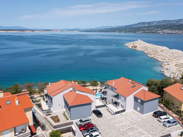Ferienwohnung für 2 Personen, mit Terrasse und Pool sowie Seeblick auf Krk - 3