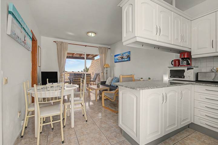 Apartamento entero, Apartamento vacacional 'Ansai Beach' con vistas al mar, terraza privada y Wi-Fi in Costa Calma, Pájara