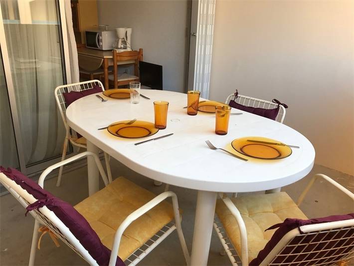 Studio pour 4 personnes, avec balcon et piscine, animaux acceptés dans Port Leucate