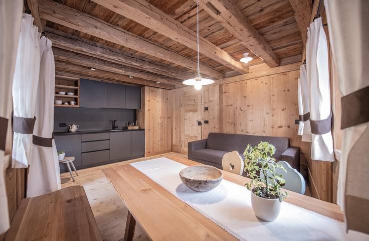 Ganze Wohnung, Ferienwohnung 'Ciasa Somuer - Stangode' mit Bergblick, Balkon und WLAN in Pieve di Marebbe, Enneberg