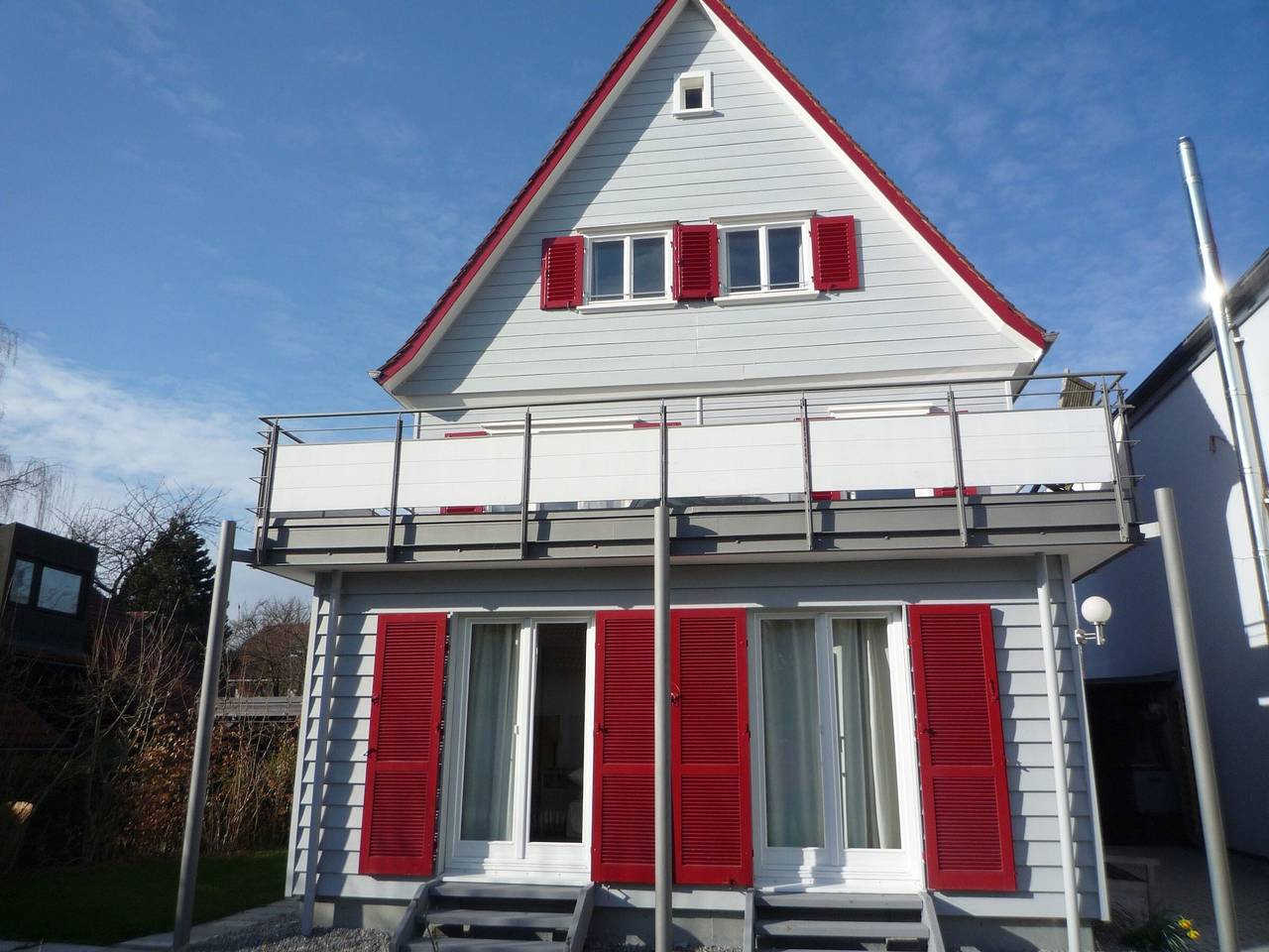 Ferienhaus 'Kunterbunt' mit privater Terrasse, Gemeinschaftsgarten und Wi-Fi in Bad Schachen, Lindau