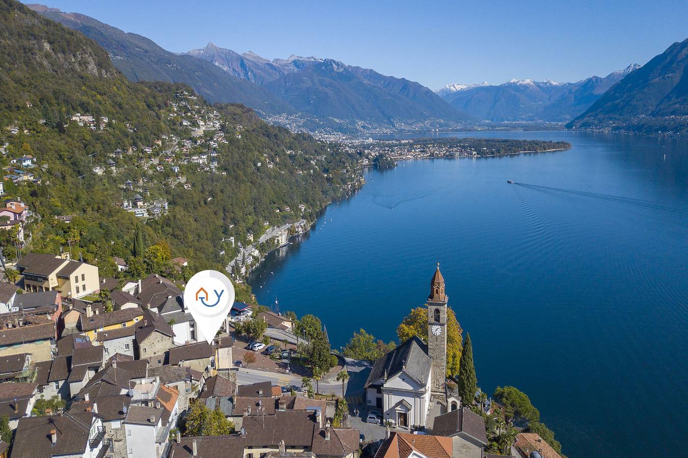 Ganze Wohnung, Yellow view apartment - Ronco S/Ascona in Ronco sopra Ascona, Tessiner Alpen