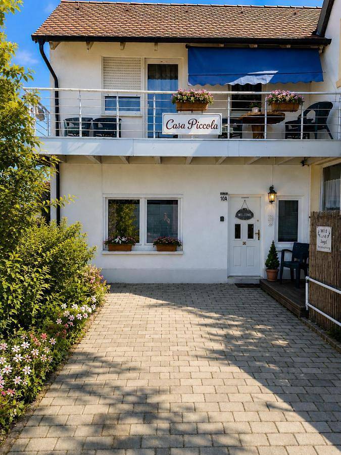 Ferienwohnung für 4 Personen, mit Balkon und Terrasse sowie Ausblick