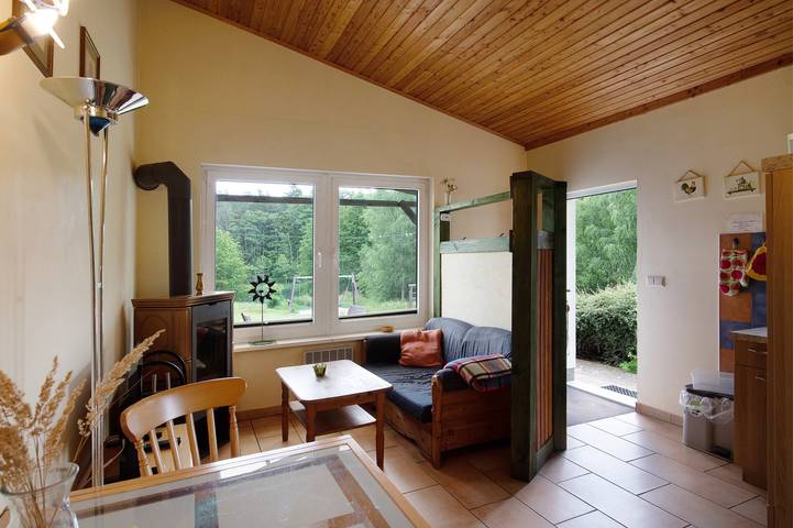 Ferienhaus für 2 Personen, mit Garten und Sauna sowie Seeblick in der Feldberger Seenlandschaft