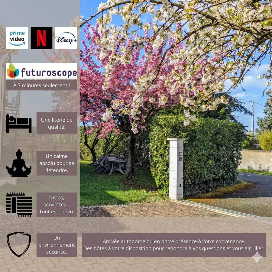 Appartement entier, 7min Futuroscope - Havre de paix familial in Vendeuvre-du-Poitou, Vienne (France)