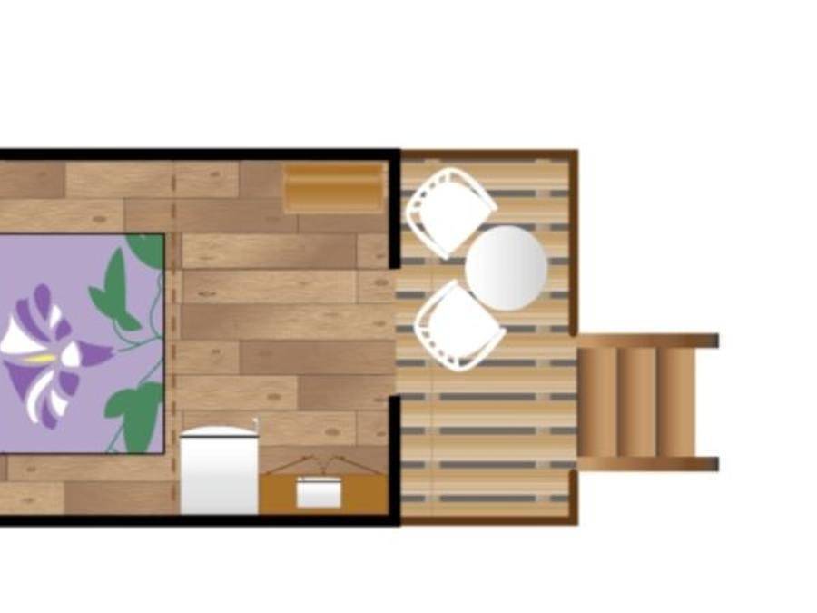 Camping Oyam - Canvas and wooden tent 2 persons - Lodge Beltxu 2 persons in Bidart, Bayonne region