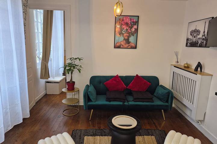 House with fenced exterior and garage 2 steps from the spa. 2 adults/1 child in Salies-de-Béarn, Béarn