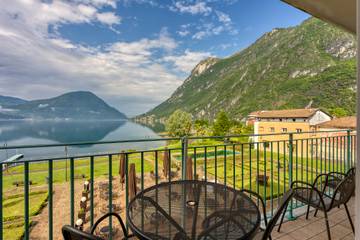 Ferienwohnung für 4 Personen, mit Balkon und Seeblick, mit Haustier in Gemeinde Porlezza
