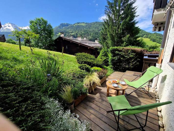 Appartement de vacances pour 4 personnes, avec terrasse et vue à Le Grand-Bornand
