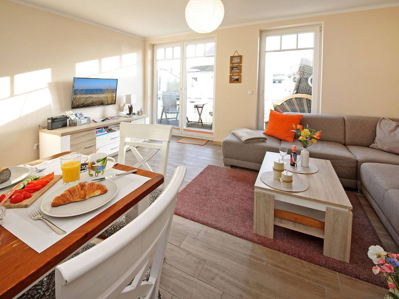 Ganze Ferienwohnung, Seestern · Balkon · nur 300 m Strand - Unterkunft Seestern, Wlan, ca. 250m zum Strand in Börgerende, Börgerende-Rethwisch