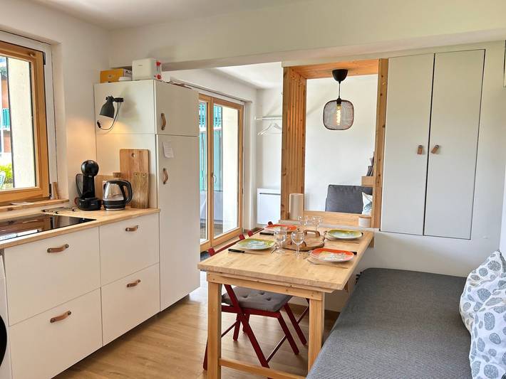 Studio pour 4 personnes, avec piscine et balcon à Les Gets