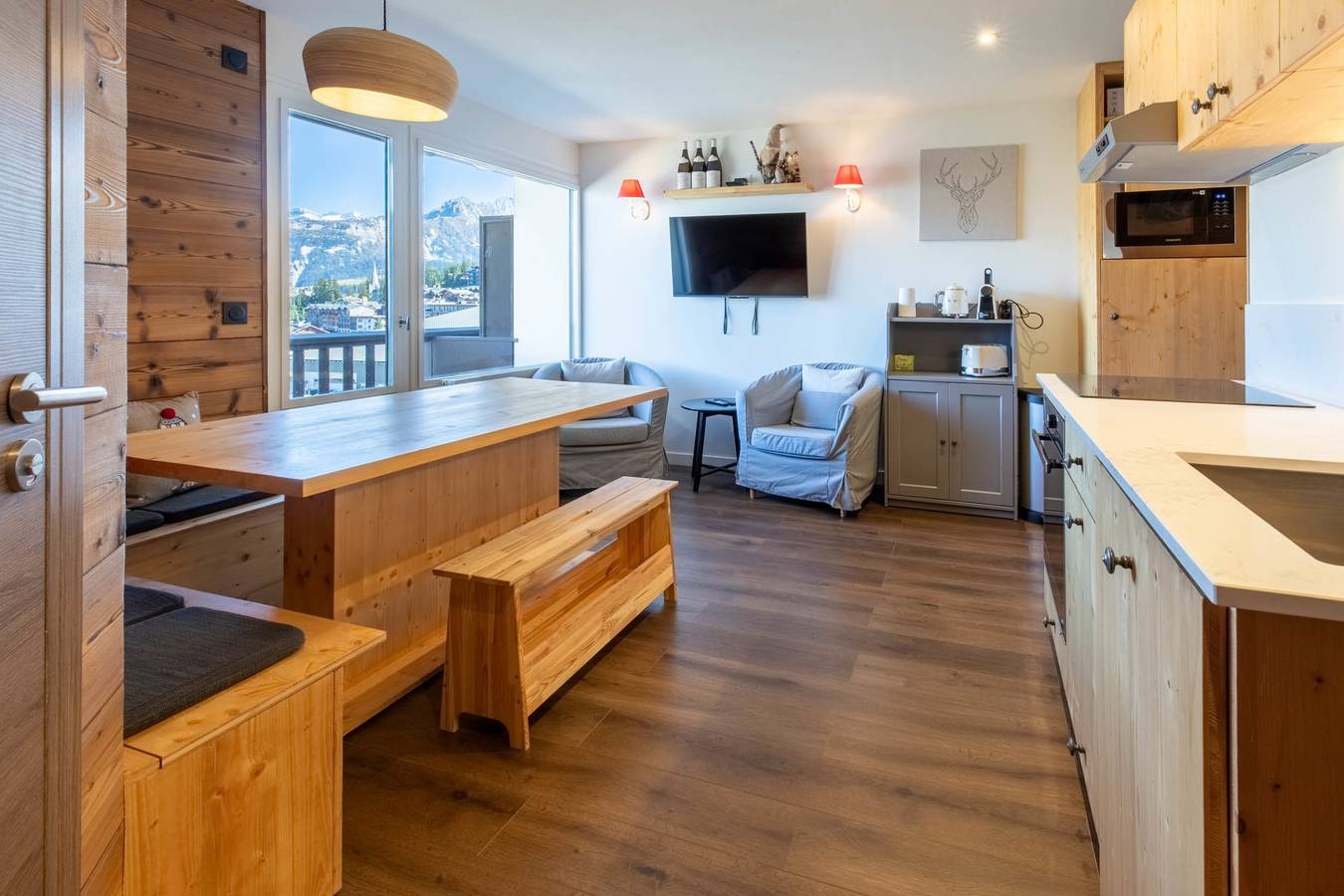 Geheel appartement, Vakantieappartement voor 7 personen met balkon in Courchevel 1850, Saint-Bon-Tarentaise